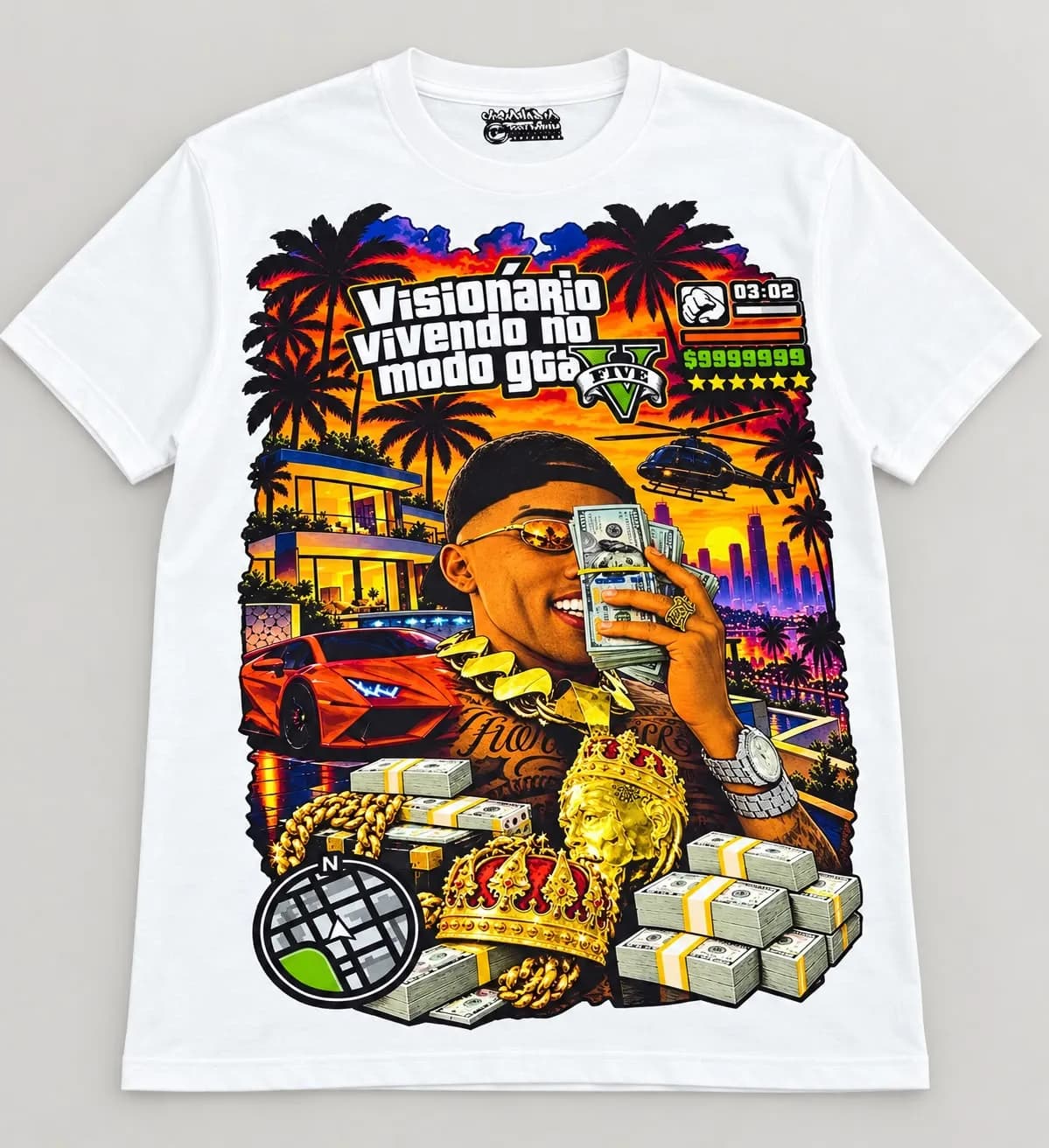 Camiseta GTA Lifestyle Branca